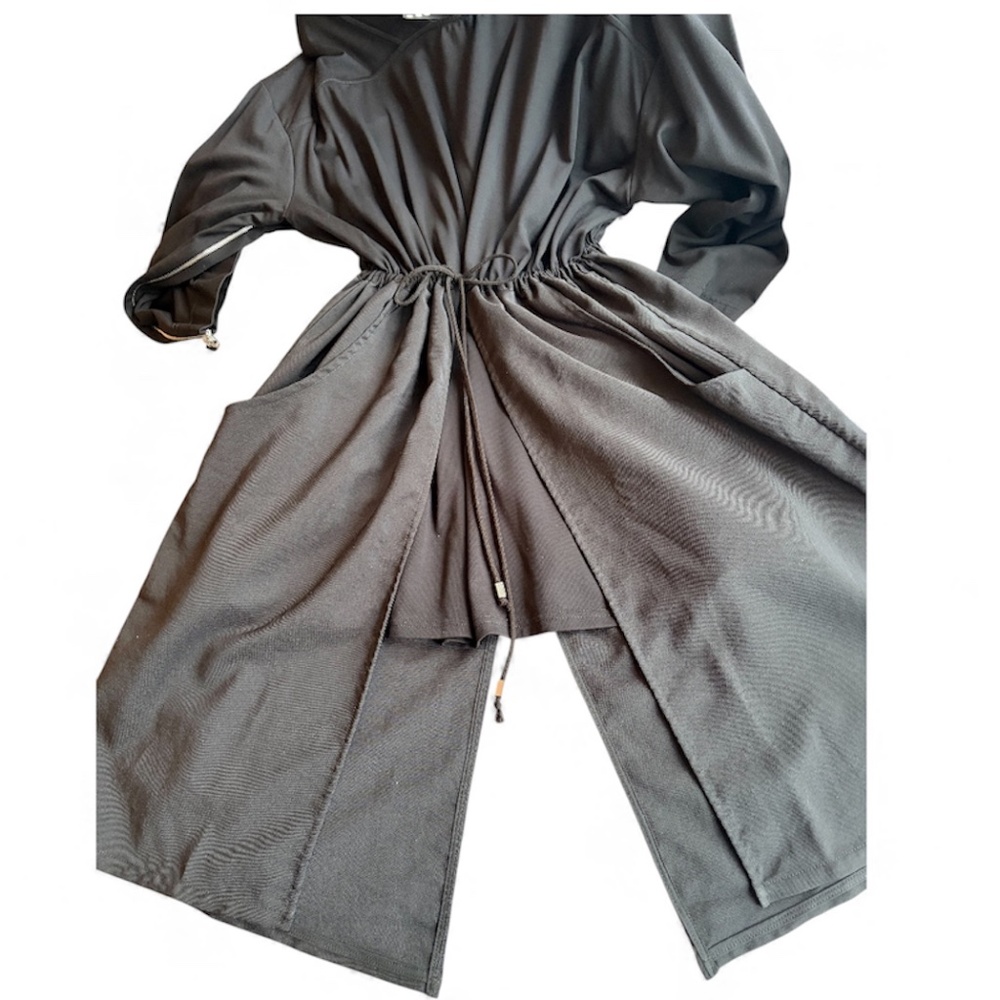 NY77 Design NWT Black Drawstring Midi Dress Size … - image 7